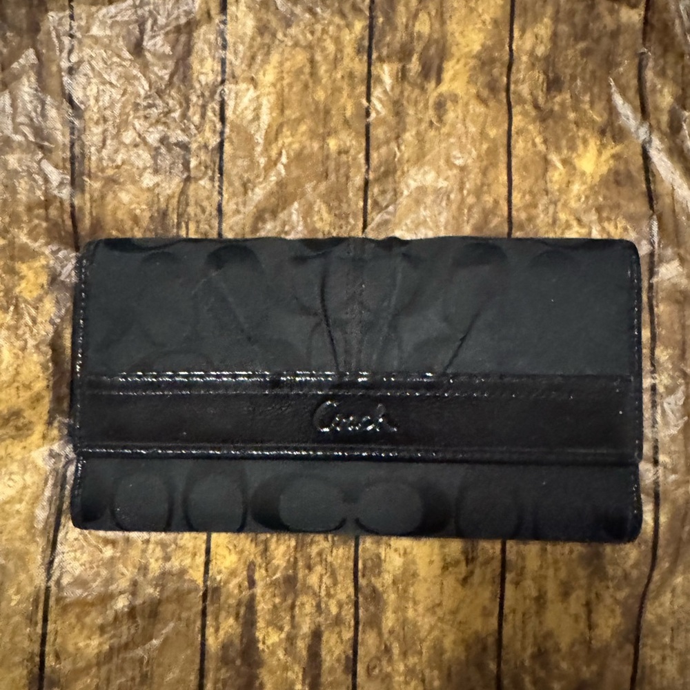 Coach Black Signature Wallet
